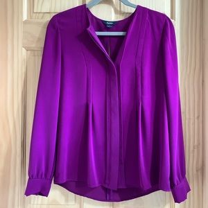 Sabie Sheer Long Sleeve Blouse, Size Small